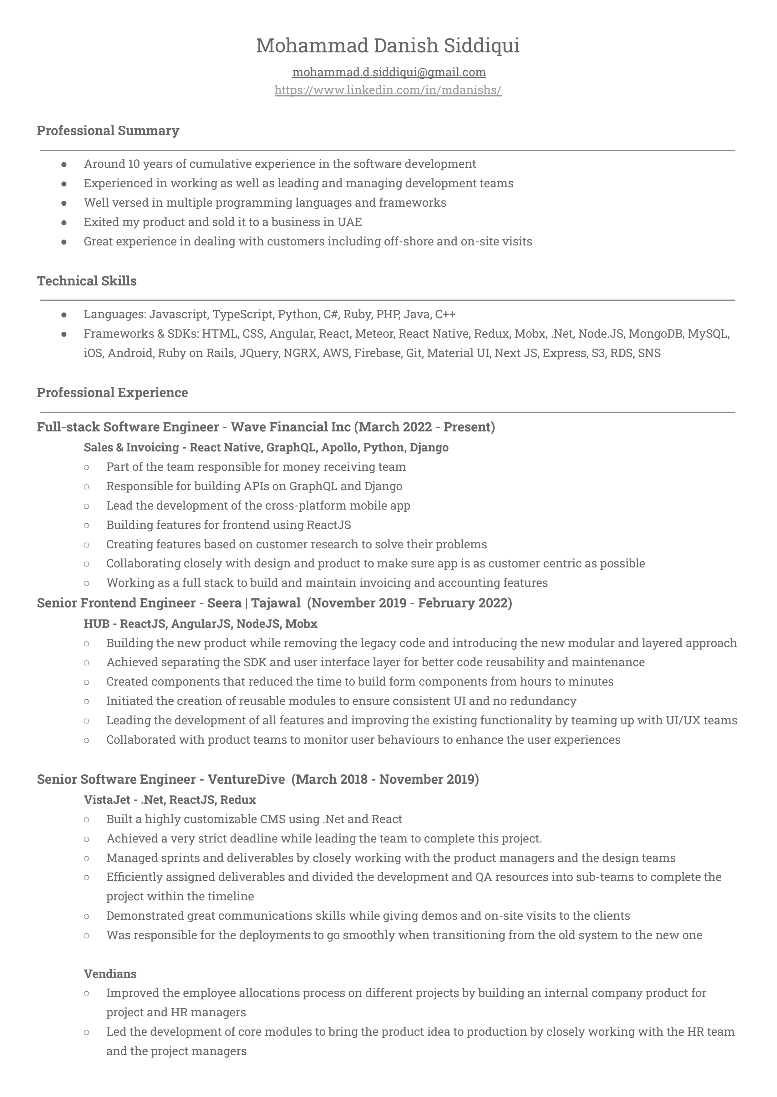 A resume of unbroken bullet points, each one describing a task.